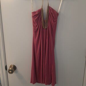 Sky Dress Shirt (XS - Magenta with Gold Chain)
